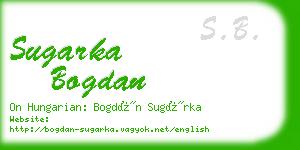 sugarka bogdan business card